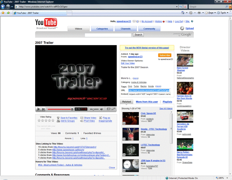 youtube-honour-54-most-link